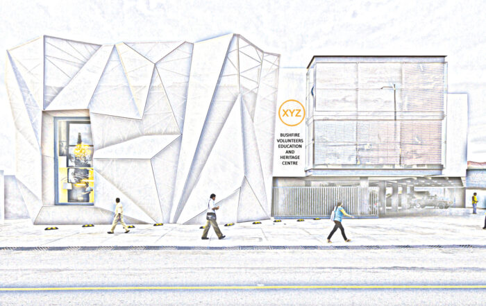 Artists Impression of the Bushfire Volunteers Heritage and Education Centre (BVHEC)