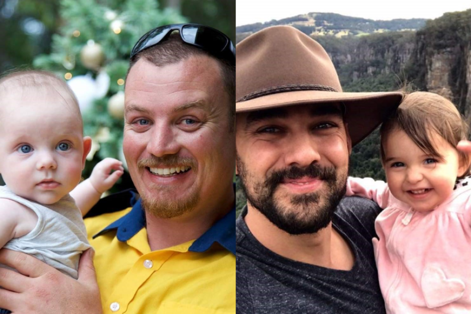 PHOTO: Deputy Captain Geoffrey Keaton (left) and firefighter Andrew O'Dwyer died fighting fires in New South Wales. (Supplied: NSW RFS)