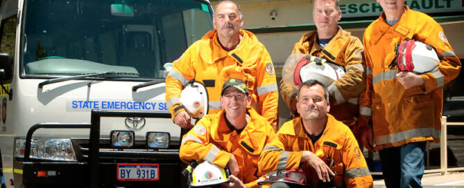 Harvey Shire volunteer firefighters Nick Madaffari, Robert Godfrey, Warwick Gunning, Jeremy Gunson and Paul Reynolds just got back from five days battling the Norsman blazes which have closed the Eyre Highway for a number of days. Credit: Shannon Verhagen