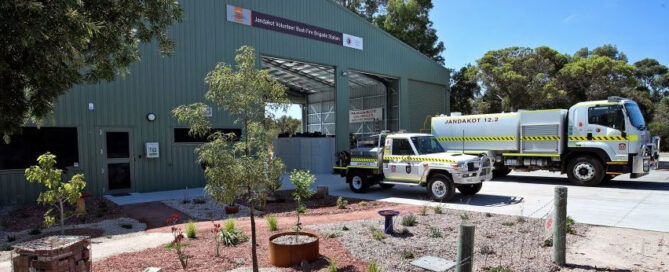The new $1.1 million Jandakot Volunteer Bush Fire Brigade Station in Banjup. Picture: David Baylis.