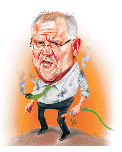 Prime Minister Scott Morrison Caricature. Courtesy The West 