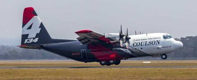 The Coulson Aviation Lockheed EC-130Q Hercules N134CG 'Zeus' that crashed on January 23, pictured here at HMAS Albatross in December 2019. Picture: Bidgee, licensed under Creative Commons 3.0