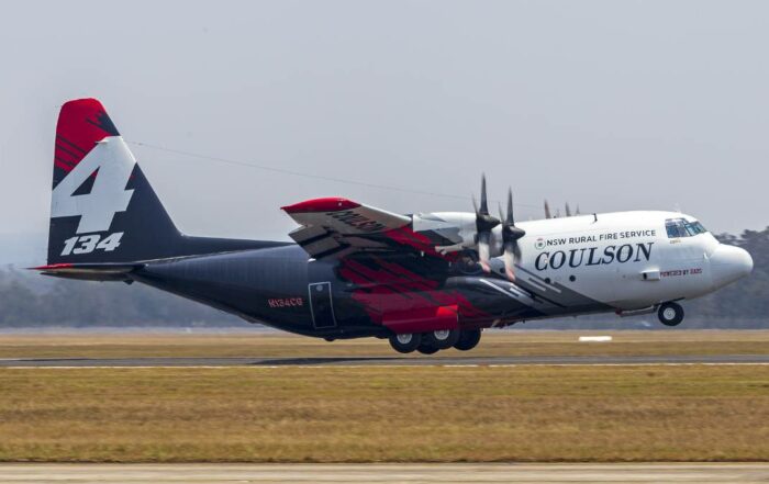 The Coulson Aviation Lockheed EC-130Q Hercules N134CG 'Zeus' that crashed on January 23, pictured here at HMAS Albatross in December 2019. Picture: Bidgee, licensed under Creative Commons 3.0
