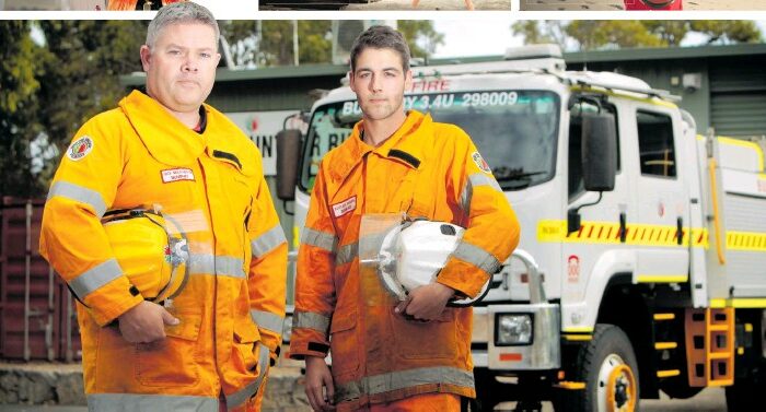 Bunbury Volunteer Bushfire Brigade lieutenant Nick Mellowship and firefighter Nathan Sharpe. Photo: South Western Times