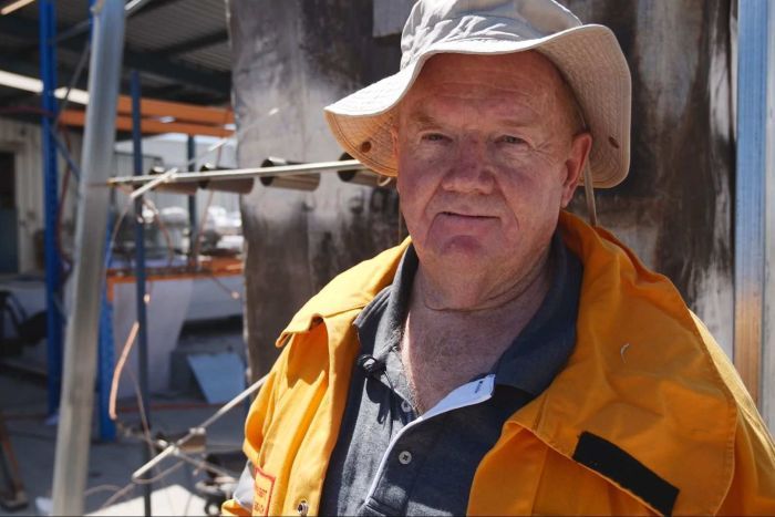 PHOTO: Chris Probert invented a bushfire shelter that promises to save the lives of firefighters at the front. (ABC Great Southern: Mark Bennett)