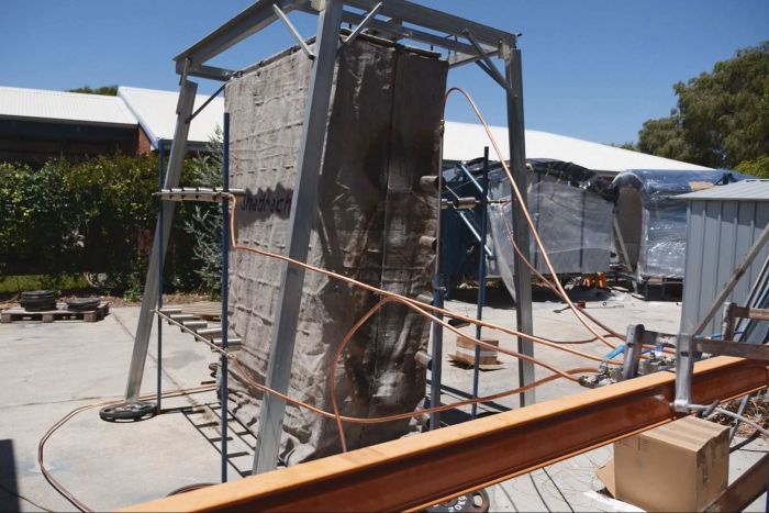 PHOTO: The Shadrach is a prototype bushfire shelter which has been tested to withstand heat of 800C. (ABC Great Southern: Mark Bennett)