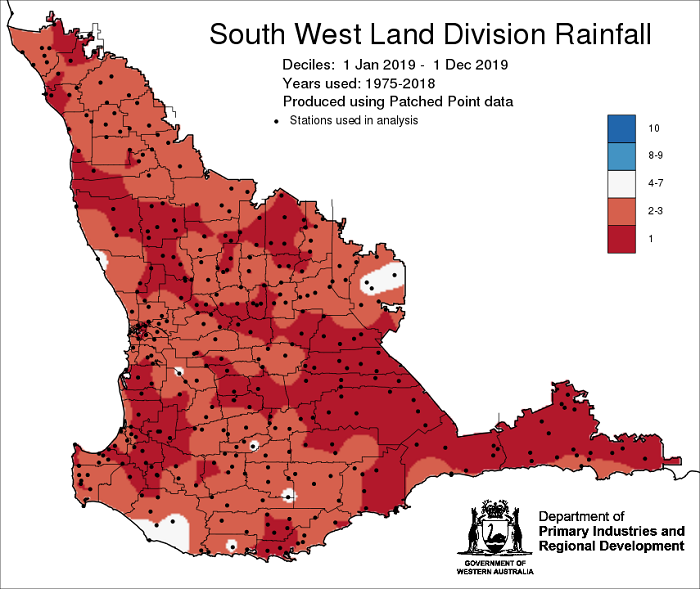 INFOGRAPHIC: Parts of Western Australia have experienced two years of well-below-average rainfall. (Sourced: Department of Primary Industries and Regional Development)