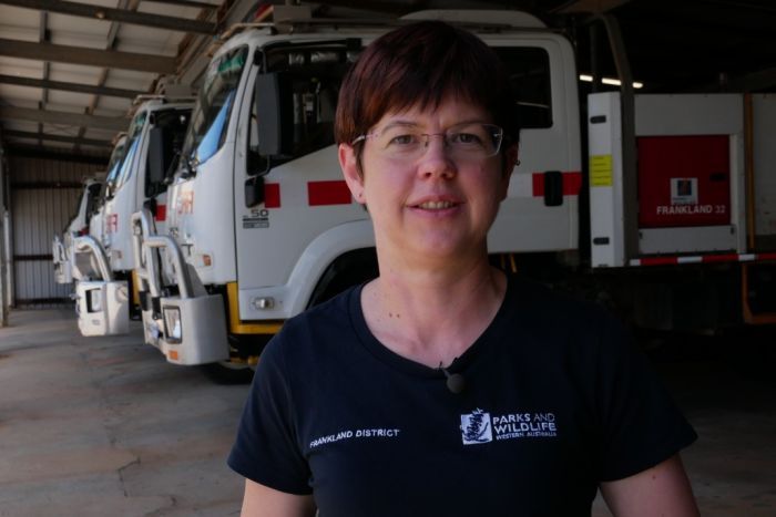 PHOTO: Nikki Rouse says there's no time to slack off when you're in the tower. (ABC South West WA: Mark Bennett)