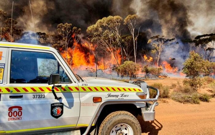 Jandakot Volunteer Bush Fire Brigade responding to fires near Hyden Western Australia February 2020 Photo: D.Patterson/Facebook/Jandakot VBFB