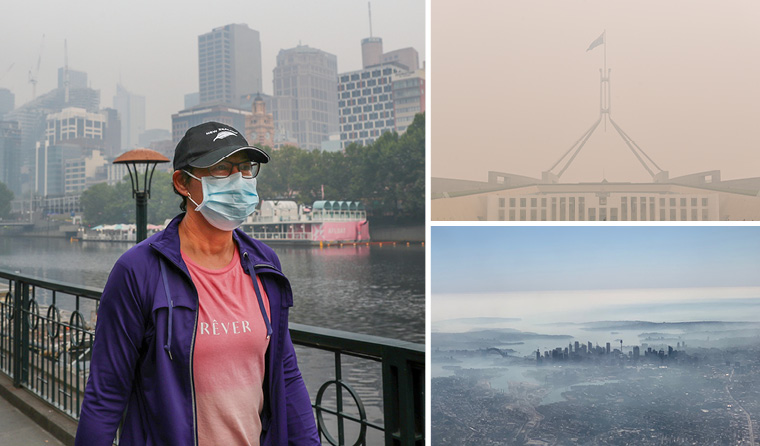 Melbourne, Sydney and Canberra all experienced compromised air quality through the bushfires.