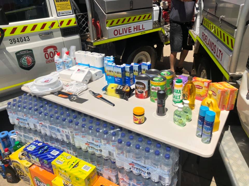 Supplies purchased by Roelands/Olive Hill Combined Volunteer Bush Fire Brigade using the $500 Coles Gift Card