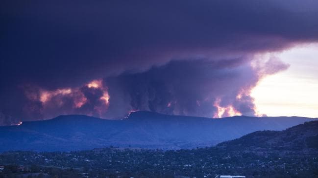 The 6100 hectare fire that threatened homes south of Canberra this summer. Picture Gary Ramage Source:News Corp Australia