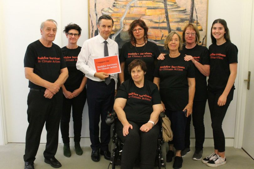 Members of Bushfire Survivors for Climate Action met with Labor MP Mark Butler last year to voice their concerns. Photo: Supplied.