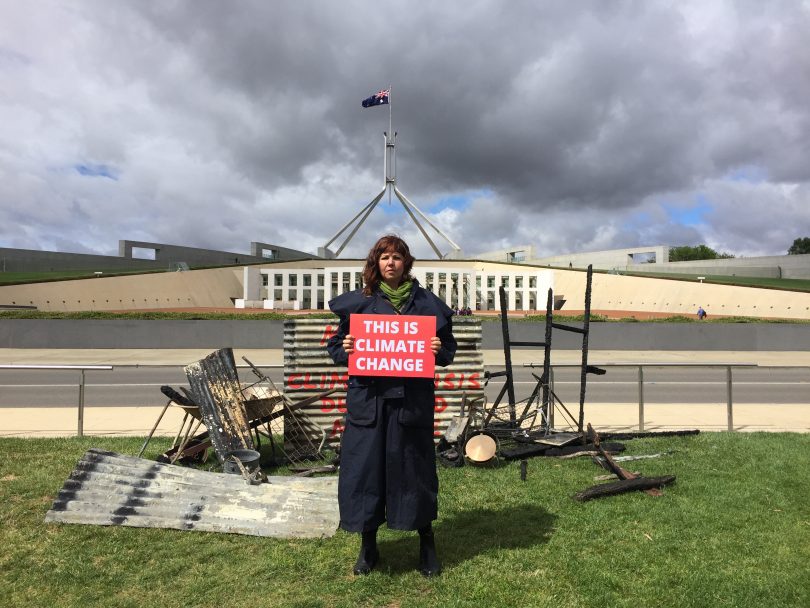 Bega Valley Shire Councillor Jo Dodds is one of a group of bushfire survivors taking the government to court over failing to act on climate change. Photo: Supplied.