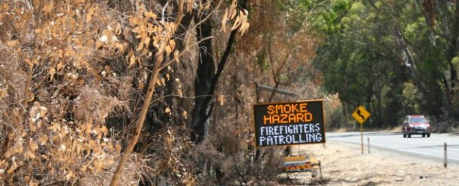 The Yanchep bushfire on December 11, which burnt about 13,000ha, started in a wetland from embers blown across the road from an earlier fire. Picture: Anita McInnes