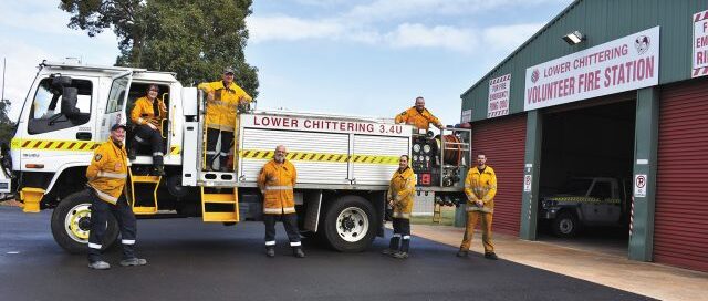 Lower Chittering Volunteer Bushfire Brigade members Graham Furlong (captain), Ash Silverton, Grahame Beevors, Mick Harry, Leanne Bauerle, Peter Thompson and Nick Beach. Photo NV News