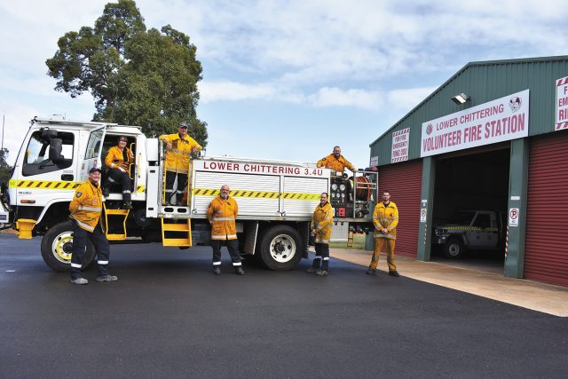 Lower Chittering Volunteer Bushfire Brigade members Graham Furlong (captain), Ash Silverton, Grahame Beevors, Mick Harry, Leanne Bauerle, Peter Thompson and Nick Beach. Photo NV News