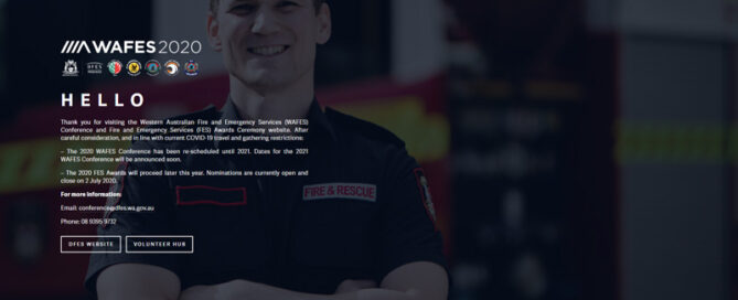 Department of Fire and Emergency Services WA WAFES Conference 2020 cancelled
