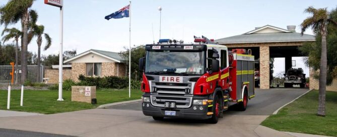 Joondalup Fire Station near Drovers Market Place. Drovers Market Place and Carramar Village Shopping Centre businesses are feeling the effects of prolonged roadworks as well as COVID-19. Credit: David Baylis/Community News