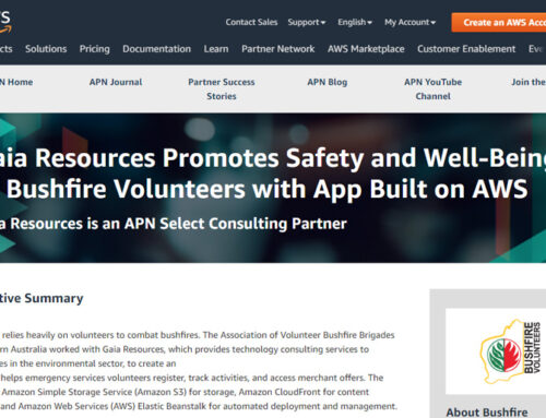 Gaia Resources Promotes Safety and Well-Being of Bushfire Volunteers with App Built on AWS