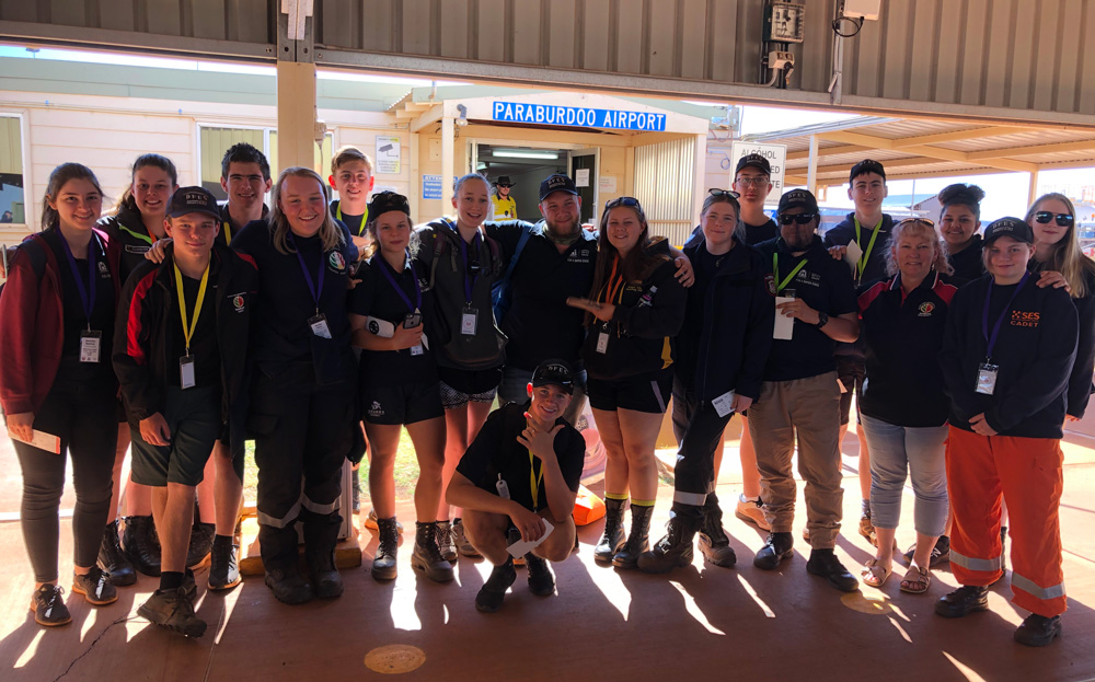 2020 WA Cadet Leadership Camp - At Paraburdoo Airport waiting to fly home firm friends