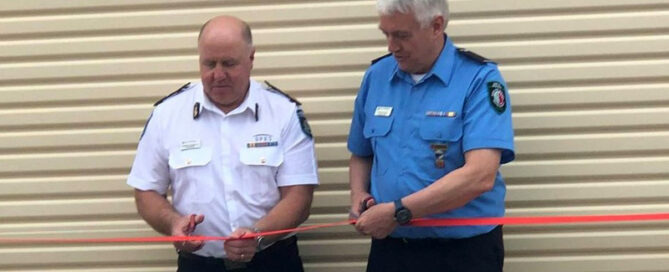 Darlington Volunteer Bush Fire Brigade extension and truck bay opening 14 November 2020 - Commissioner Darren Klemm and Brigade President Eric Baldock