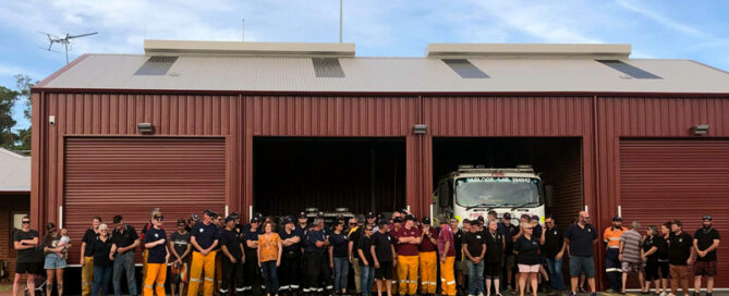 Some of those who attended the anniversary of the 2016 Waroona-Yarloop bushfires January 2021