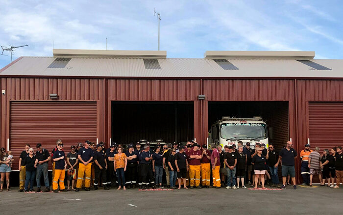 Some of those who attended the anniversary of the 2016 Waroona-Yarloop bushfires January 2021