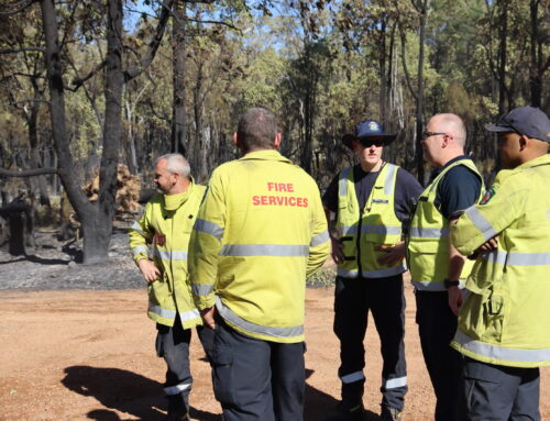 Bushfire Volunteers visits fire ground at Martin fire
